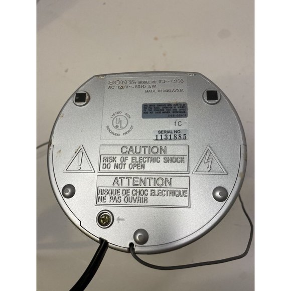 Sony Dream Machine AM /FM Clock Radio - Model ICF-C793 Tested Works - Picture 9 of 12